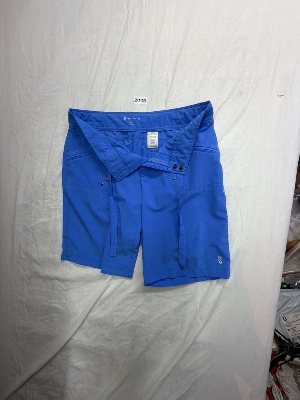 Free Country Shorts Size M (8/10) Blue Drawstring Active Pockets
